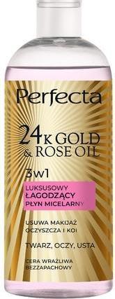 Image du produit Perfecta Liquide micellaire à l'huile de rose 24k Gold pour peau sensible 400ml (Eau micellaire, 400 ml)
