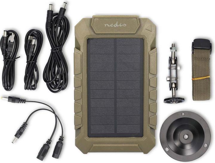 Produktbild Nedis Sonnenkollektor | 5 / 6 / 12 V DC | 0.5 A / 1.0 A A | DC Jack | Zubehör für: WCAM130GN / WCAM1