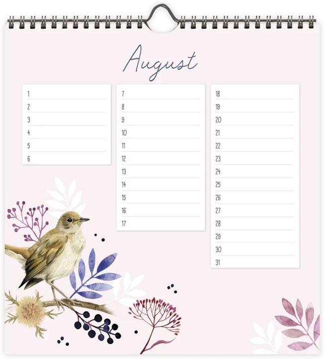 Actual product image Birthday calendar (20 x 20 cm, No binding, German)