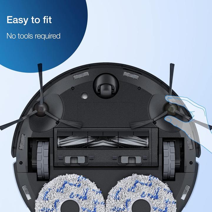 Actual product image Ecovacs Priedas Kit D-KT01-0017 4x Side Brushes, 1x Main, 3x High Efficiency Filters, 1x Cleaning Tool, Sui