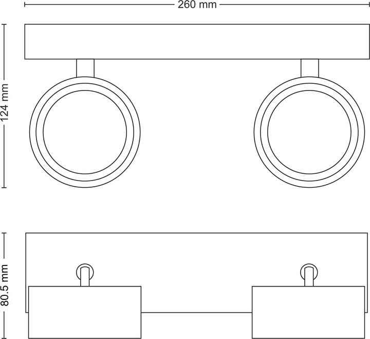 Image du produit Philips Bracia Spot 2x5.5W 2700K blanc (1100 lm)