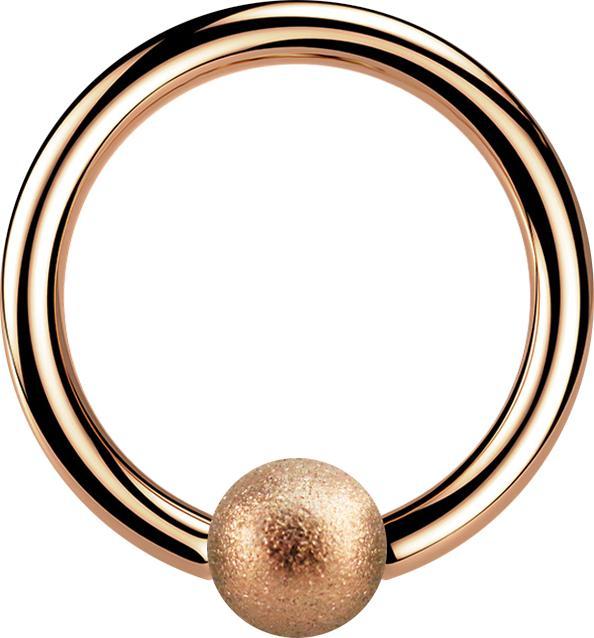 Immagine prodotto Star Piercing Anello con chiusura a microsfera in oro rosa screziato (senza ottone)