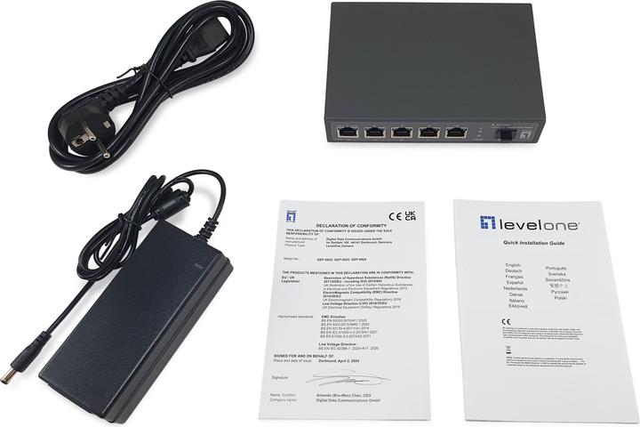 Immagine prodotto LevelOne Switch 6x GE GEP-0625 2.5GbE 57W 8xPoE+ sw (5 Porti)