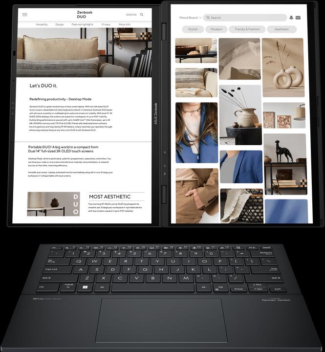 Produktbild ASUS Zenbook Pro 14 Duo (14", Intel Core Ultra 9 285H, 32 GB, 1000 GB, CH)