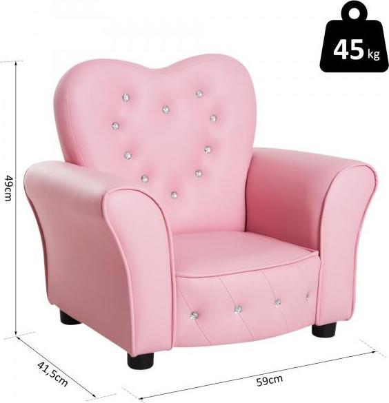 Image du produit Homcom Fauteuil enfant princesse (Fauteuil pour enfants)