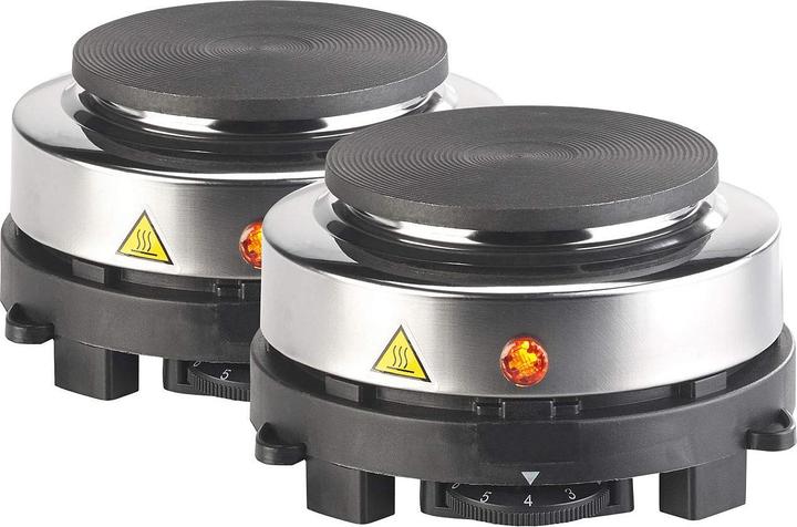 Actual product image Rosenstein & Söhne Set of 2 electric mini single hotplates