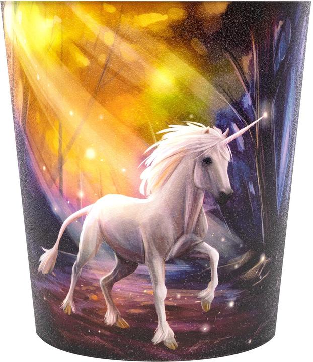 Produktbild Idena 10842 - Papierkorb Kinder, Einhorn Motiv, 9 Liter Fassungsvermögen, aus PP, Mülleimer für Kind (9 l)