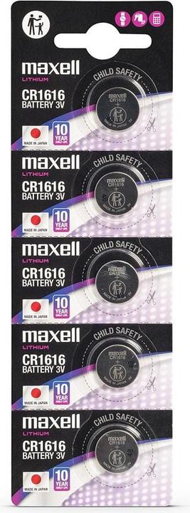 Produktbild Maxell Knopfzelle CR1616 (5 Stk., CR1616, 55 mAh)