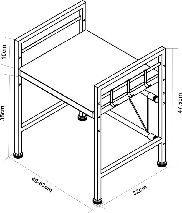 Actual product image En.Casa Sorsele (63 x 32 x 47.5 cm)