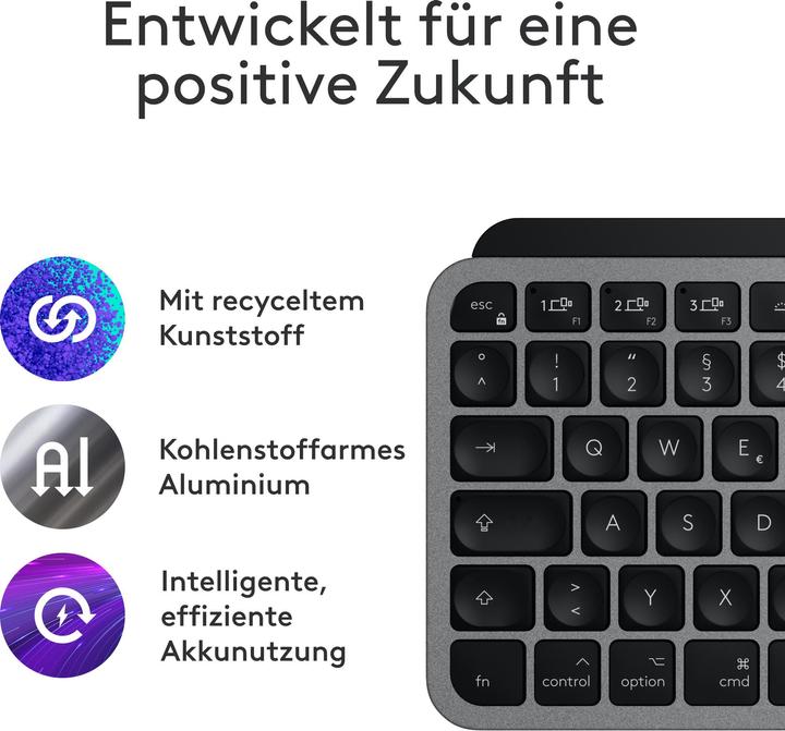 Actual product image Logitech Mxkeysmini For Mac Wrls Illumkb (DE, Wireless)