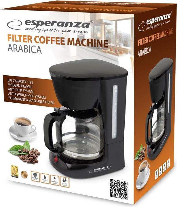 Produktbild Esperanza EKC005 Kaffeemaschine Filterkaffeemaschine 1 8 l (EU-Stecker)