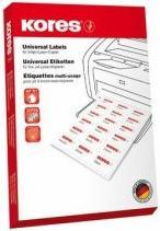 Actual product image Kores Universal labels, 105 x 37 mm, yellow, 100 sheets without edge