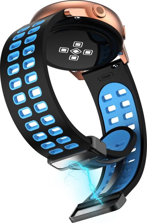 Actual product image Cbx Pure Silikon Uhrenarmband mit magnetischer Faltschliesse 22mm (22 mm, Silicone)