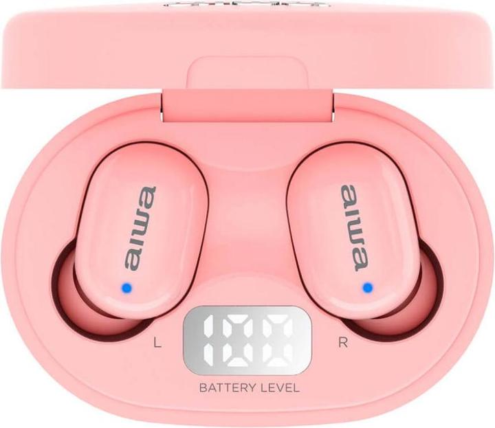 Immagine prodotto Aiwa EBTW-150PK Cuffie e auricolari wireless In Ear chiamate/musica Bluetooth Rosa (3 h, Senza fili)