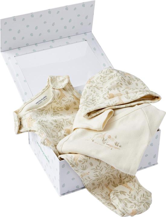Image du produit Vertbaudet Bio-Kollektion: Baby Geschenk-Set aus Body, Latzhose & Mütze (62)