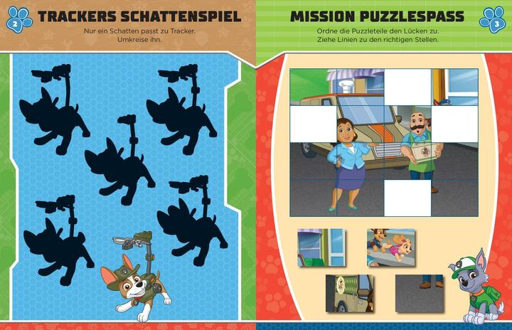 Image du produit PAW Patrol Rätselbuch mit 40 Tattoos (Allemand, Éditions Schwager & Steinlein, 2024)