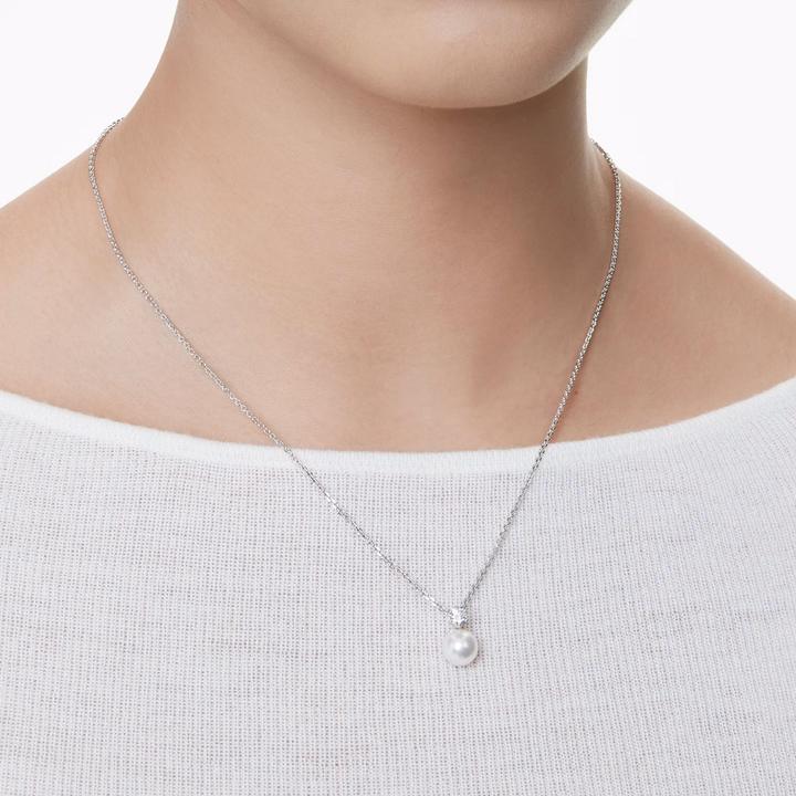 Immagine prodotto Swarovski Matrice collana perle di cristallo taglio rotondo bianco (Metallo Swarovski)