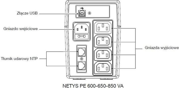 Produktbild Socomec NETYS PE NPE-0650 uninterruptible power supply (UPS) Line-Interactive 0.65 kVA 4 AC (650 VA, 360 W, Line-Interaktiv USV)