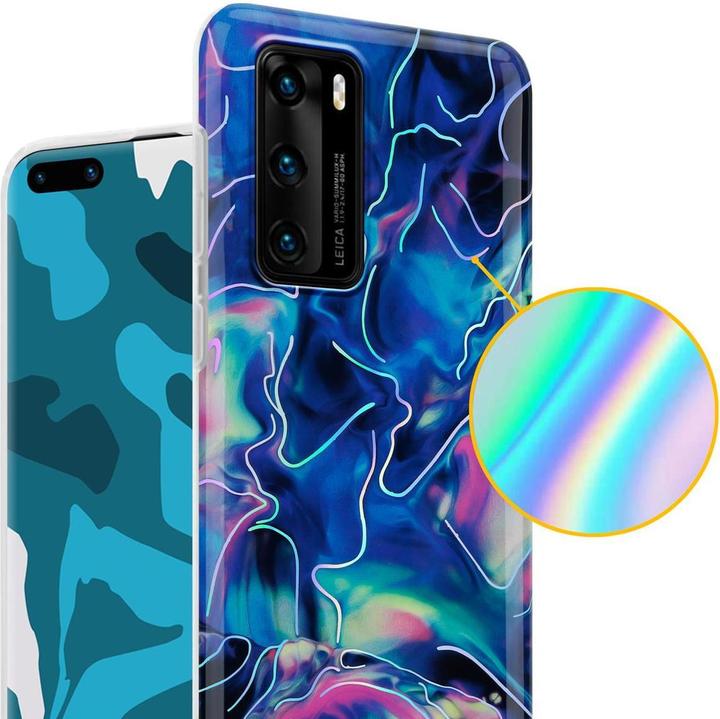 Image du produit Cadorabo Couverture IMD TPU Marbre coloré (Huawei P40)