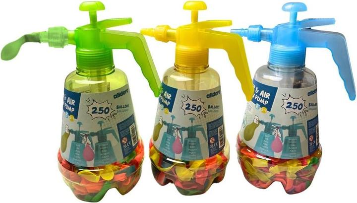 Image du produit Alldoro Pompe à ballon d'eau ass. ass. par 3, pompe, 250 ballons, dès 3 ans