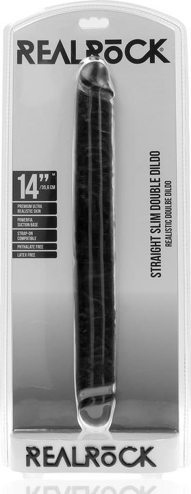 Produktbild RealRock Slim Double Ended Dong 14 / 35,6 cm - Black