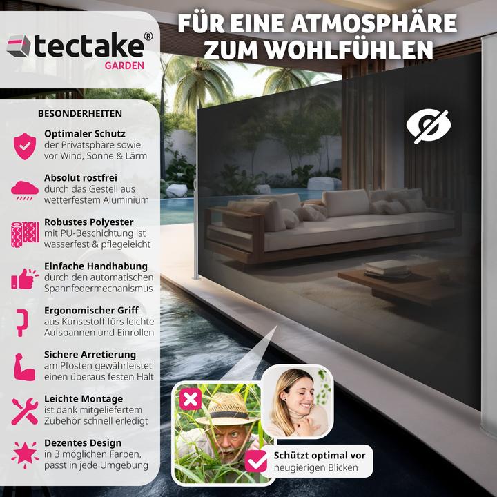 Produktbild tectake Seitenmarkise (3 m)