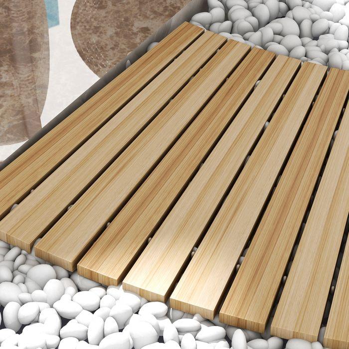 Produktbild Swisshandel24 120cm Gartenweg, Rollweg Gartentritt Dekorative Holztritt aus Tannenholz, Natur (1 x, 120 x 47 cm)