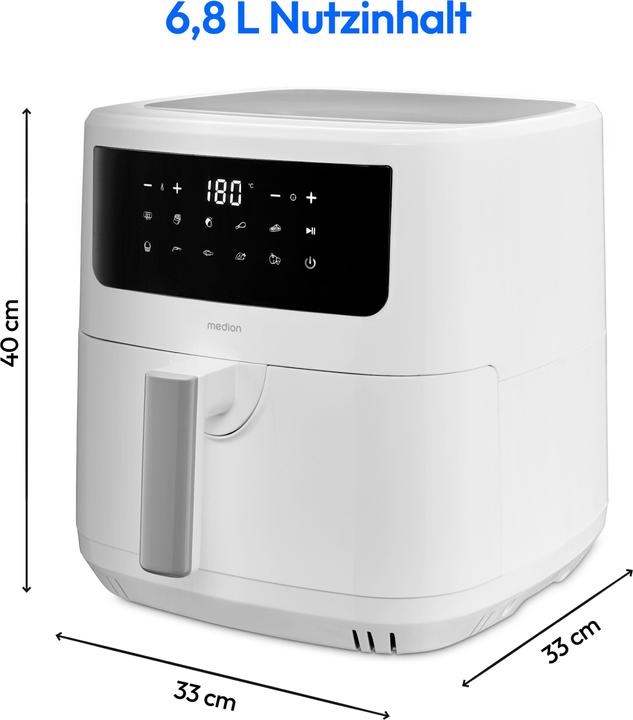 Produktbild Medion MD 11750 Life P10 XL Duo-Heissluftfritteuse 6,8 l, weiss