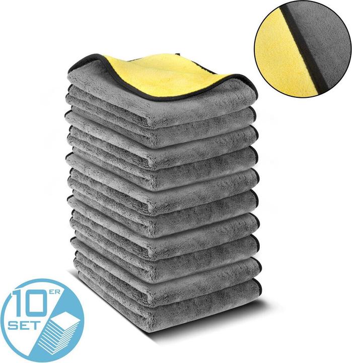 Actual product image Stahlwerk Microfibre towel set of 10 double-sided 40 x 40 cm 600 gsm