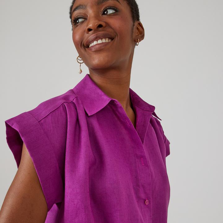 Immagine prodotto La Redoute Collections Abito a camicia lungo firmato in lino (M)