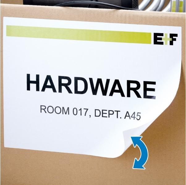 Actual product image HERMA A4 removable labels
