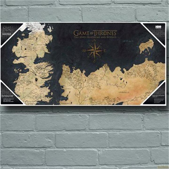 Actual product image NoName GAME OF THRONES - Impression en Verre - Westeros Map - 60X30 cm