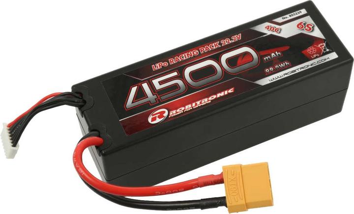 Produktbild Robitronic LiPo Akku 4500mAh 6S 40C XT-90 Stecker (22.20 V, 4500 mAh)