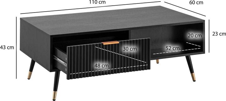 Produktbild FineBuy Sofatisch (110 x 60 x 43 cm)
