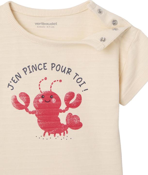 Produktbild Vertbaudet Bio-Kollektion: Jungen Baby Shirt mit Hummerprint und Druckknöpfen (92)