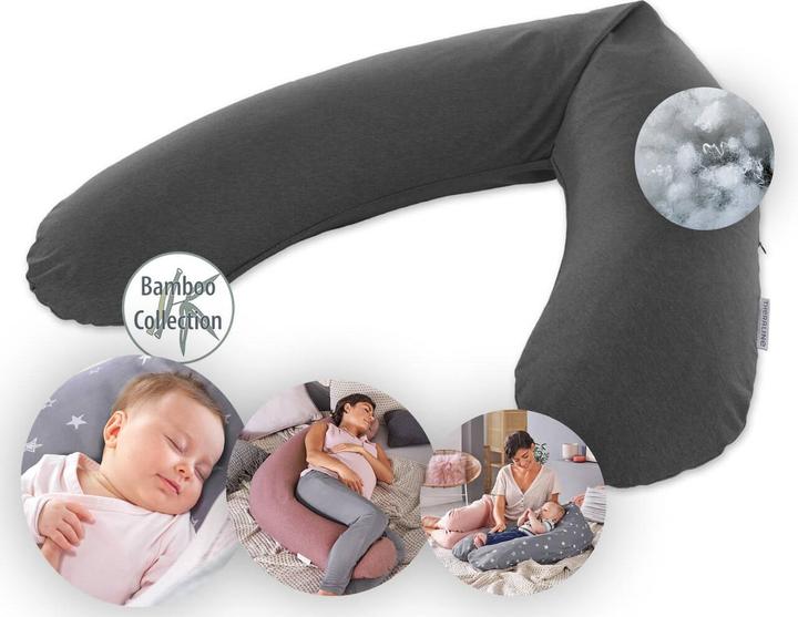 Actual product image Theraline Nursing pillow "The Original" with polyester hollow fibre filling incl. cover 190 cm (190 cm)