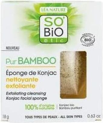 Produktbild So'bio Étic Konjac Exfoliating Sponge for All Skin Types PurBamboo SO BiO Ethic 18g (Peeling)