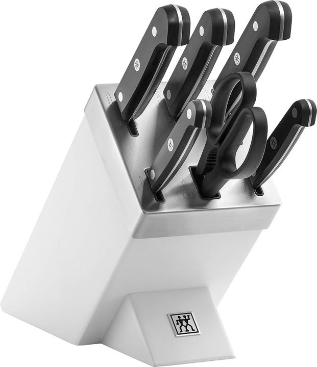 Produktbild Zwilling 1002454 Gourmet Selbstschärfender Messerblock 7 teilig weiss