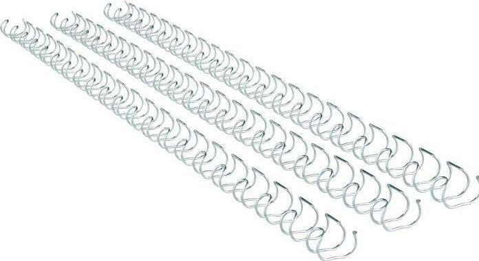 Actual product image GBC Binder back wire, 8 mm, 21 rings, silver