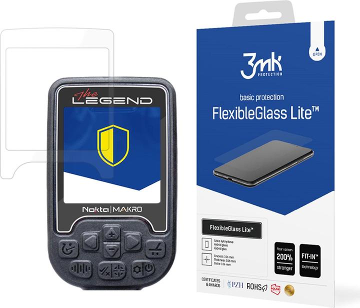 Actual product image 3MK FlexibleGlass Liteâ¢ hybrid glass on Nokta Makro The Legend (frame) (1 Piece, Realm Q, Oppo A3)