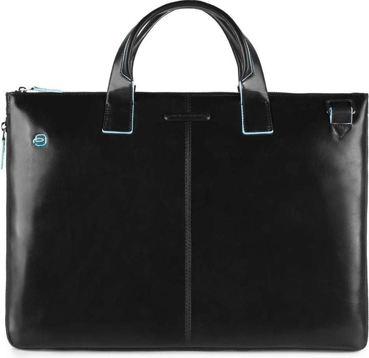 Piquadro Blue Square - Schmale, erweiterbare Laptoptasche