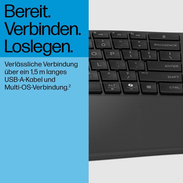 Image du produit HP 485 CFT WD KBD DE (DE, Filaire)