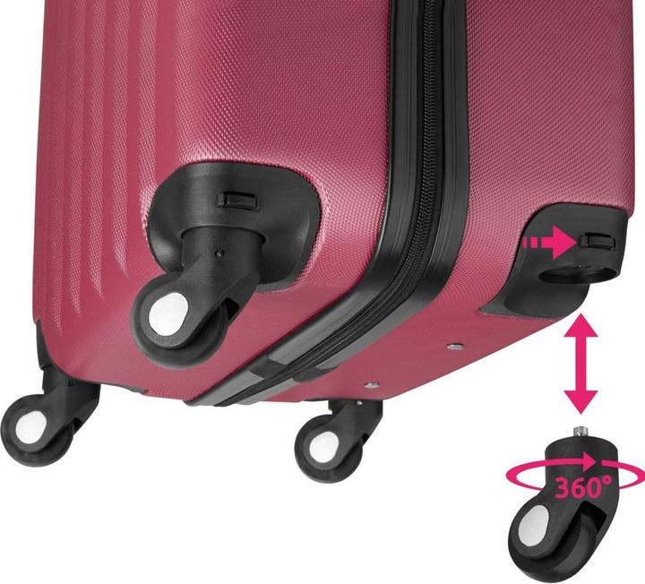 Image du produit tectake Valise à coque dure (90 l, Bagage à main (jusqu'à 50l), M (50 - 90l), L (90 - 115l))