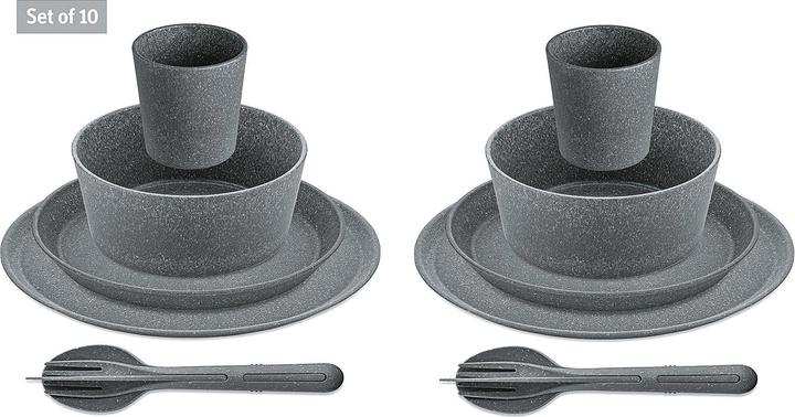 Actual product image Koziol Tableware set 10pcs.grey (10 Piece)