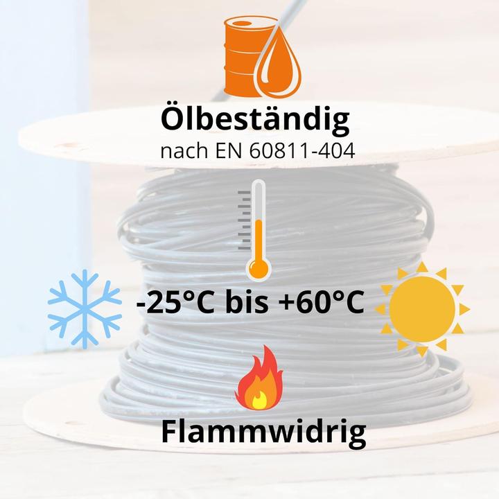 Produktbild Lapp 10 Meter 1600252 H05RN-F 3x0,75 mm² Gummileitung flexibel I UV-resistent I robust I dünnes Gumm (10 m)