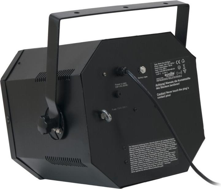 Actual product image Eurolite Black Gun UV Spot for E-40/400W