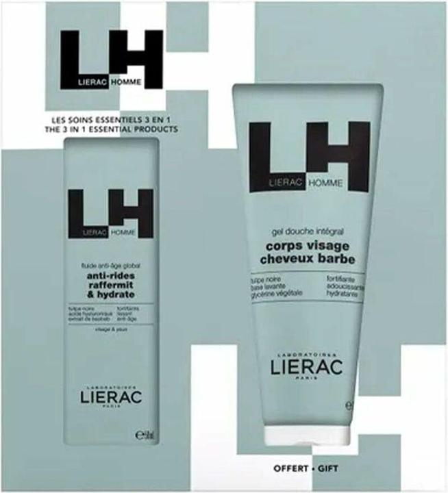 Image du produit Lierac Cof Homme Crème anti-âge 50ml + Gel douche 200ml (Set manucure)