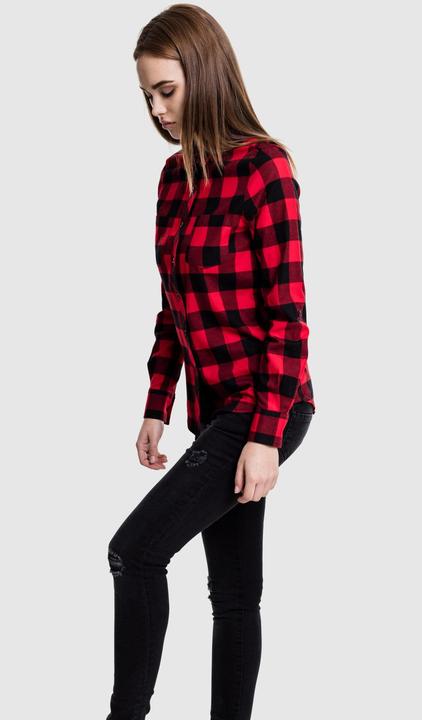 Actual product image Urban Classics Ladies Turnup Checked Flanell Shirt (S)