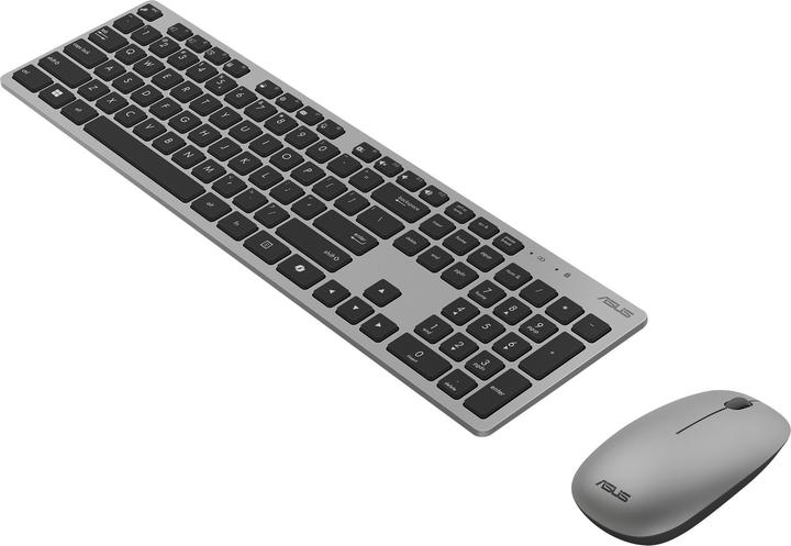 Image du produit ASUS W5000 | Ensemble clavier et souris | Sans fil | US | Gris (US, Sans fil)