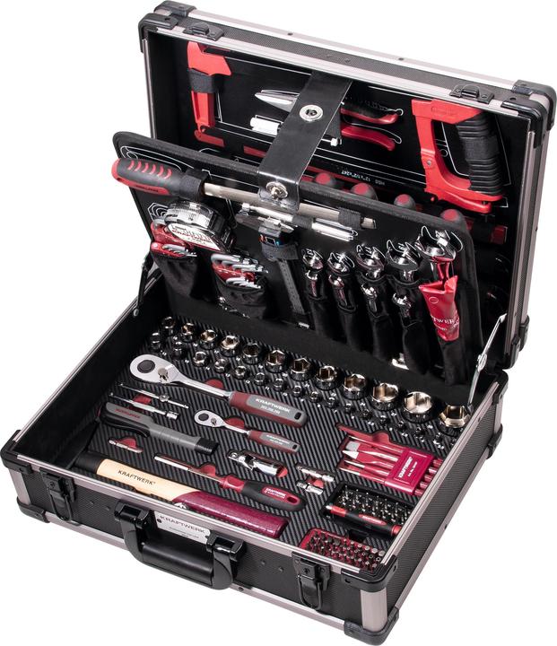 Kraftwerk Boîte à outils professionnelle en aluminium (263 pièces)
